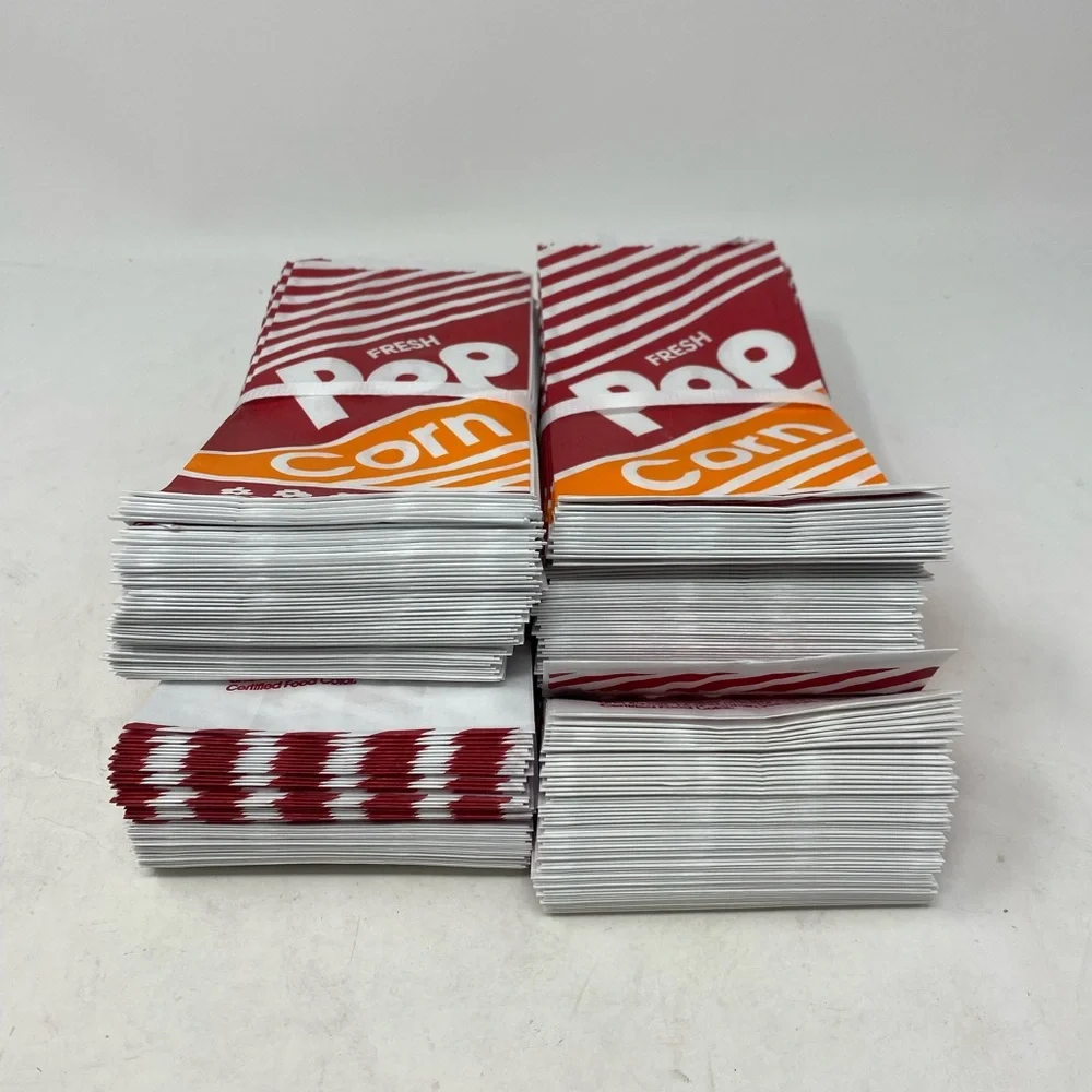 240Pcs Popcorn Paper Bags Party Popcorn Machine Supplies